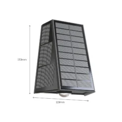 Calex Solar-LED-Außenwandleuchte Matera, up/down, schwarz