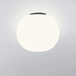 Casablanca Deckenlampe Acai, weiß/schwarz, Glas, 21 cm, E27