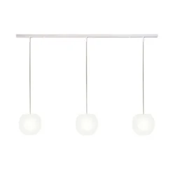 Casablanca Hängelampe Acai, weiß, lang, 3-flg., Ø 16 cm, E27