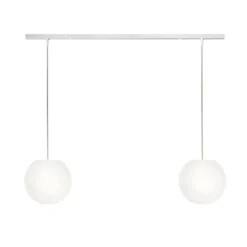 Casablanca Hängelampe Acai, weiß, lang, 2-flg., Ø 21 cm, E27