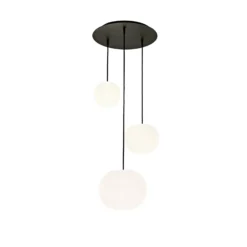 Casablanca Hängelampe Acai, weiß/schwarz, 16 cm/21 cm/26 cm