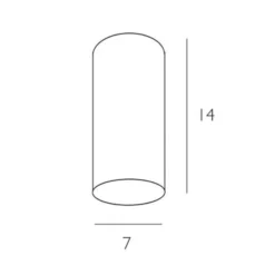 Casablanca Tube Deckenleuchte, Ø 7 cm, E14-Fassung