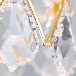 CHARLENE - vergoldete Kristall Deckenleuchte