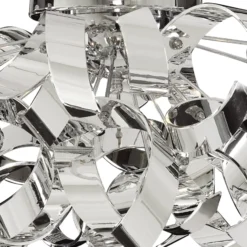 Chromfarbene Deckenlampe Curls in lockigem Design