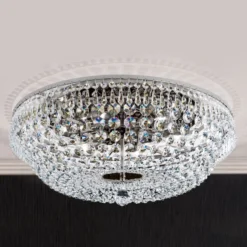 Chromumrandete Deckenleuchte SHERATA, 55 cm