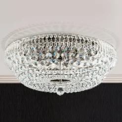 Chromumrandete Deckenleuchte SHERATA, 55 cm