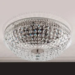 Chromumrandete Deckenleuchte SHERATA, 55 cm