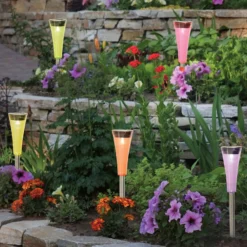Colorato - bunte LED-Solar-Erdspieße im 5er-Set