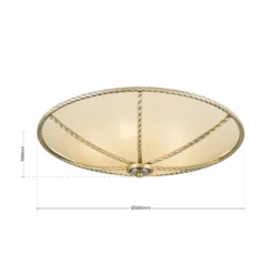 Cremefarbene Deckenleuchte Galina, 56 cm