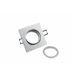Deckeneinbaulampe Samsola, aluminiumfarben, 9 x 9 cm, Metall