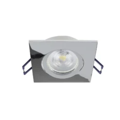 Deckeneinbaulampe Samsola, silber glänzend, 9 x 9 cm, Metall