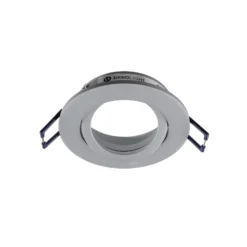 Deckeneinbauleuchte Samsola, aluminiumfarben, Ø 8 cm, Metall