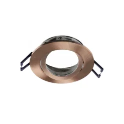 Deckeneinbauleuchte Samsola, kupferfarben, Ø 8 cm, Metall