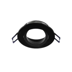 Deckeneinbauleuchte Samsola, schwarz, Ø 8 cm, Metall