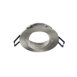 Deckeneinbauleuchte Samsola, silber gebürstet, Ø 8 cm Metall