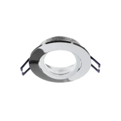 Deckeneinbauleuchte Samsola, silber glänzend, Ø 8 cm, Metall