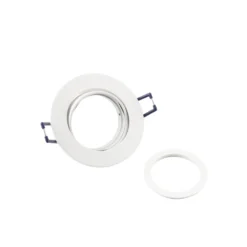Deckeneinbauleuchte Samsola, weiß, Ø 8 cm, Metall