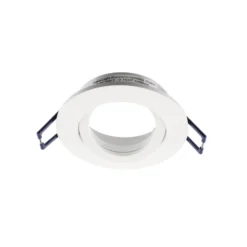 Deckeneinbauleuchte Samsola, weiß, Ø 8 cm, Metall