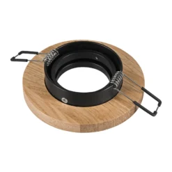 Deckeneinbauleuchte Tobby, Ø 10 cm, 3er-Set, Eichenholz GU10