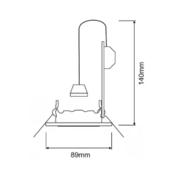 Deckeneinbauring GU10 ohne Leuchtmittel, chrom