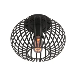Deckenlampe Aglio, Ø 25 cm, schwarz, Metall