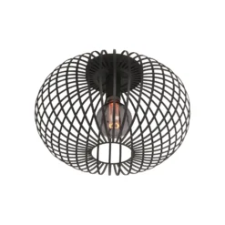 Deckenlampe Aglio, Ø 40 cm, schwarz, Metall
