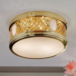 Deckenlampe Alt Wien 25 cm, messing glänzend