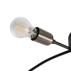 Deckenlampe Banana, schwarz, Metall, 67 cm, 6-flammig, E27