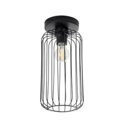 Deckenlampe Barn, Ø 16 cm, schwarz, Metall, E27