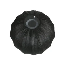 Deckenlampe Bloeba, schwarz, Ø 25 cm, Leinen/Metall