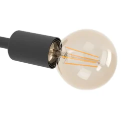 Deckenlampe Bocadella 1 in Schwarz, neunflammig