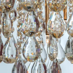 Deckenlampe Celeste mit K9-Kristallen, Ø75cm, gold