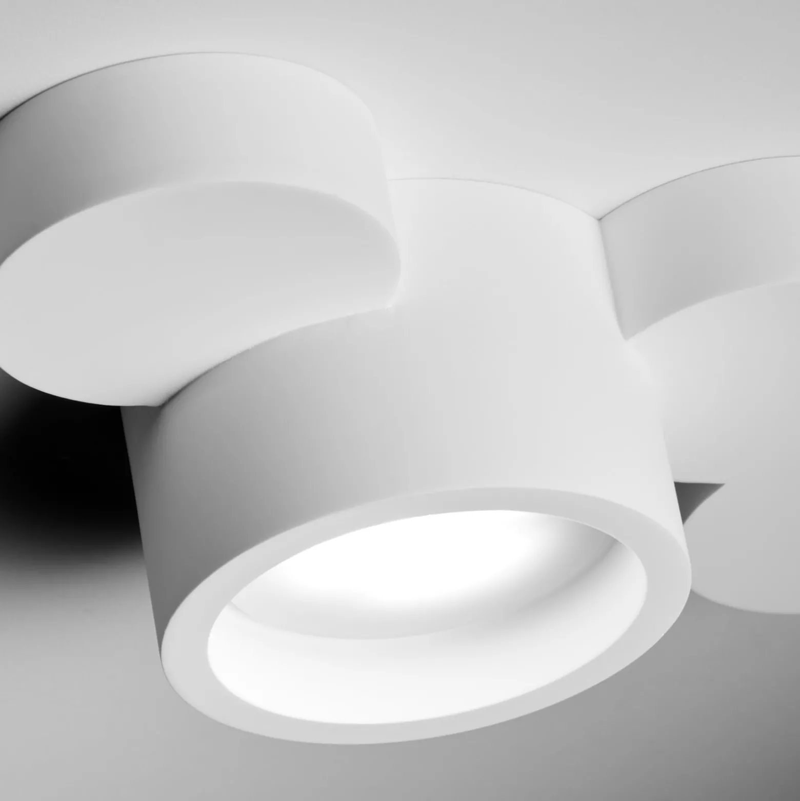 Deckenlampe Chio, weiß, Gips, 25 cm lang, GX53