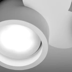 Deckenlampe Chio, weiß, Gips, 2-flammig, 31,5 cm lang, GX53