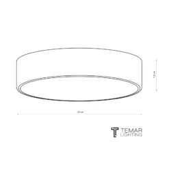 Deckenlampe Cleo 300, Ø 30 cm grau