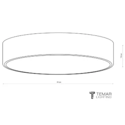 Deckenlampe Cleo 500, Ø 50 cm grau