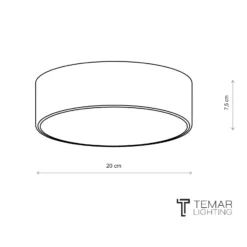 Deckenlampe Cleo 200, grau, Sensor, IP20, Ø 20 cm, E27