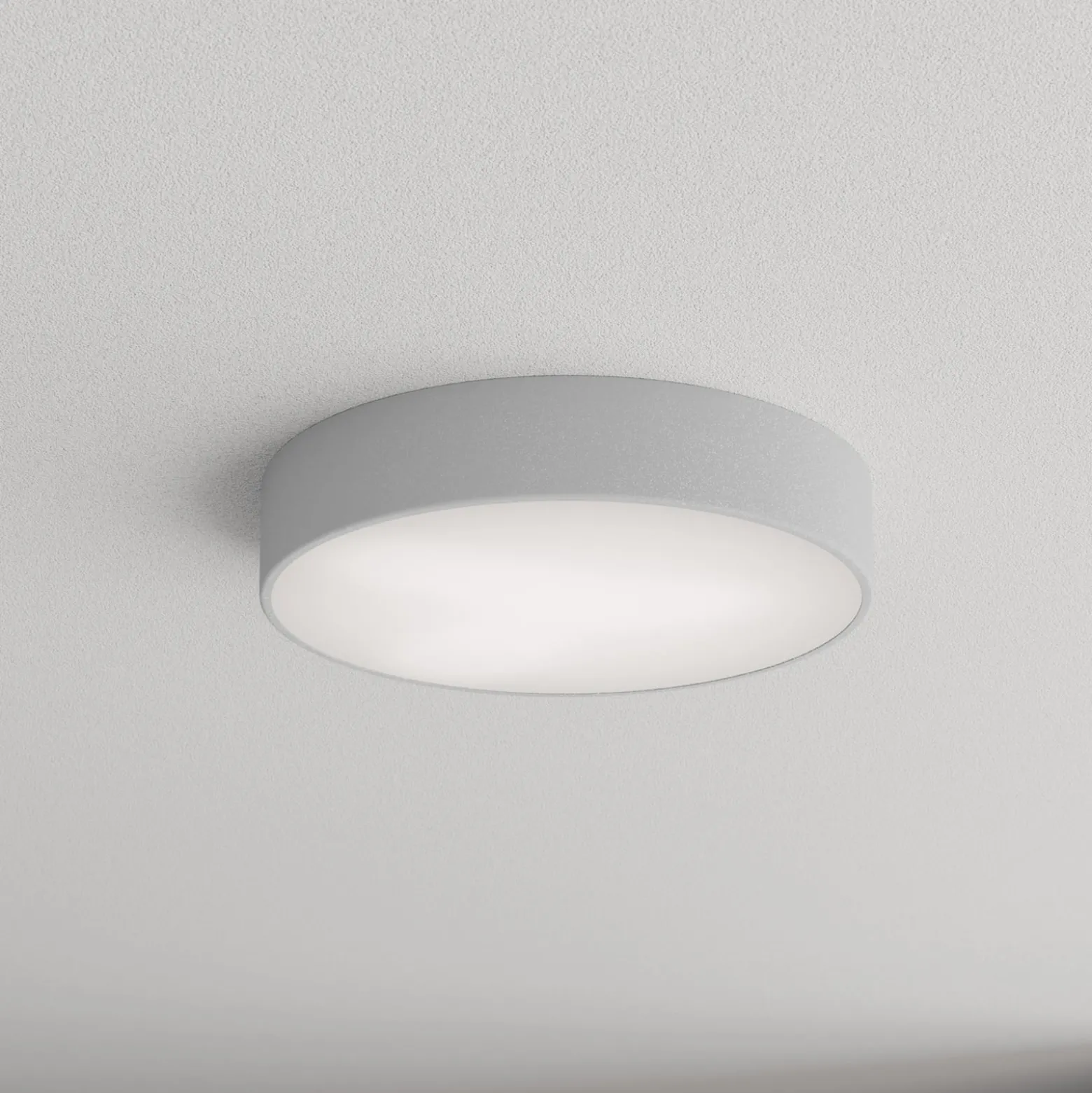 Deckenlampe Cleo 400, grau, Sensor, IP20, Ø 40 cm, Metall