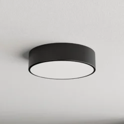 Deckenlampe Cleo 300, schwarz, Sensor, IP20, Ø 30 cm, Metall