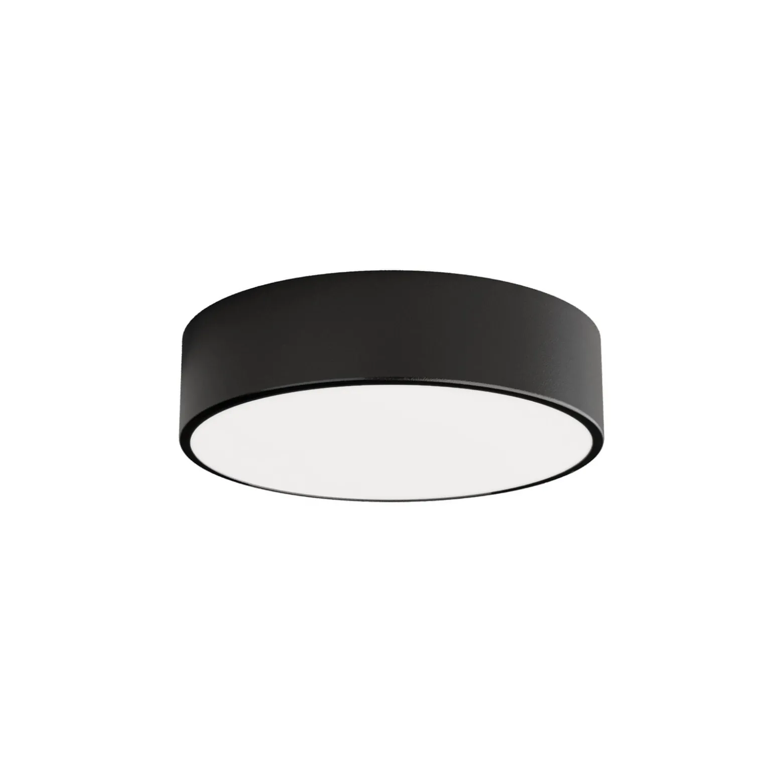Deckenlampe Cleo 300, schwarz, Sensor, IP20, Ø 30 cm, Metall