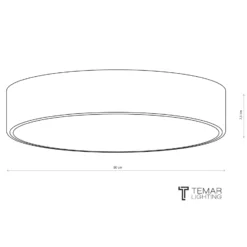 Deckenlampe Cleo 500, weiß, Sensor, IP20, Ø 50 cm, Metall