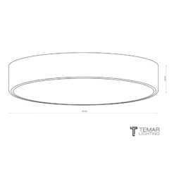 Deckenlampe Cleo 600, weiß, Sensor, IP20, Ø 60 cm, Metall