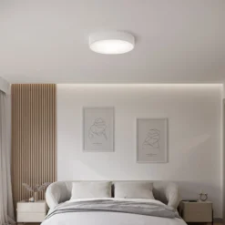 Deckenlampe Cleo 400, weiß, Sensor, IP20, Ø 40 cm, Metall