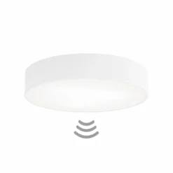 Deckenlampe Cleo 400, weiß, Sensor, IP20, Ø 40 cm, Metall