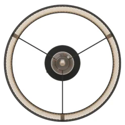Deckenlampe Dellow, Ø 45 cm, schwarz/messingfarben, Stahl