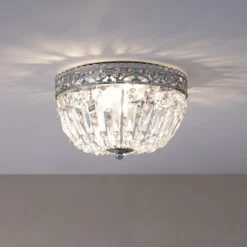 Deckenlampe Etienne Glaskristalle Ø 25cm chrom