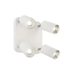 Deckenlampe Eye Spot vierflammig Quadrat, weiß