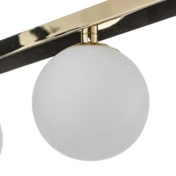 Deckenlampe Fatis Opalglas/messing 3-flammig lang