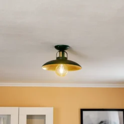 Deckenlampe Felix, grün/gold