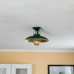 Deckenlampe Felix, grün/gold